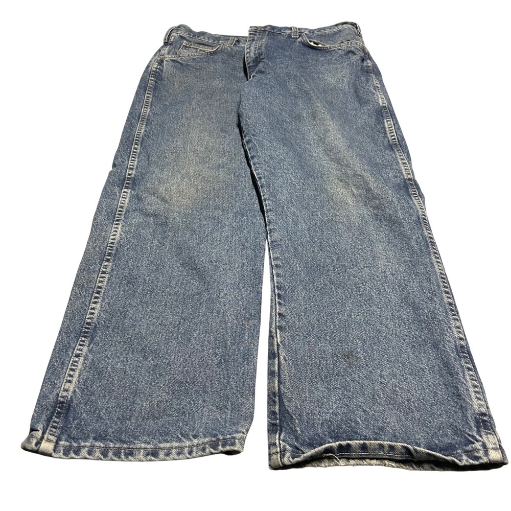 Bulwark FR Work Jeans Blue Mens 38x30 Flame Resistant Straight Leg Denim Utility
